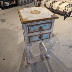 Brass Top End Table