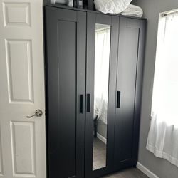 Large Black Closet Armoire With Lots Of Space
