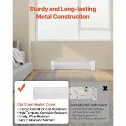14# Baseboard Heater Covers, Premium Series 3 ft Standard Electric Heating Unit Front Cover for Home Improvement, Heavy-duty Steel, Easy Installation 