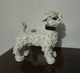 MID CENTURY PORCELAIN - CERAMIC SPAGHETTI POODLE 11×9.5"×4.5"