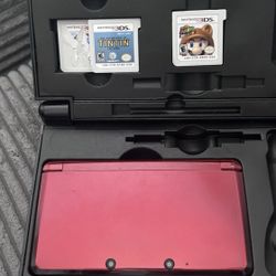 Nintendo 3ds flame red 