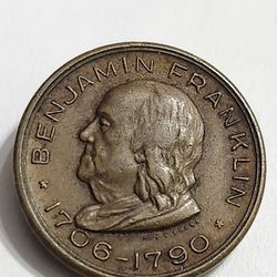 Benjamin Franklin Memorial Antique Coin
