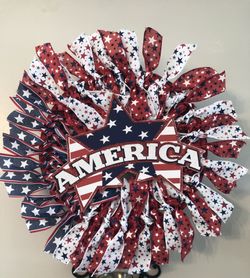 4th Of July Patriotic Decoration Door Wreath 