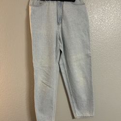 vintage women’s Route 66 light blue relaxed fit high rise denim jeans 7 8 Petite