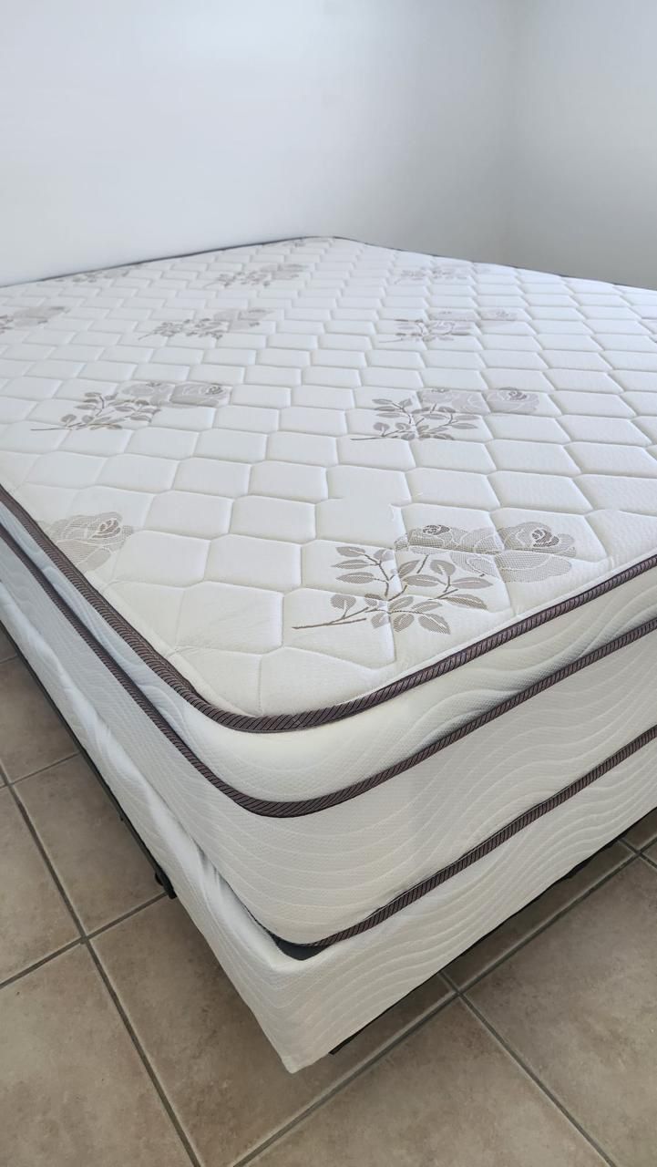 New Queen Mattress And Box Spring 2pc Bed Frame Is Not Included 
