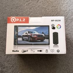 Estéreo inalámbrico de doble DIN de 7 pulgadas, radio de Apple Car Play Radio Carplay Android Auto QLED, receptores de audio Bluetooth 5.3, cámara de 