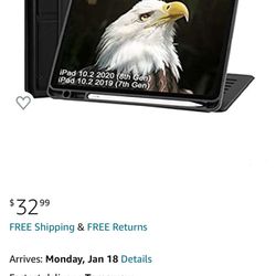 iPad 10.2 Case 8th Generation 2020, 7th Genaration 2019, Multiple Angles Magnetic Stand, Pencil Holder, Sleep/Wake Protective Cover for iPad 10.2 inch