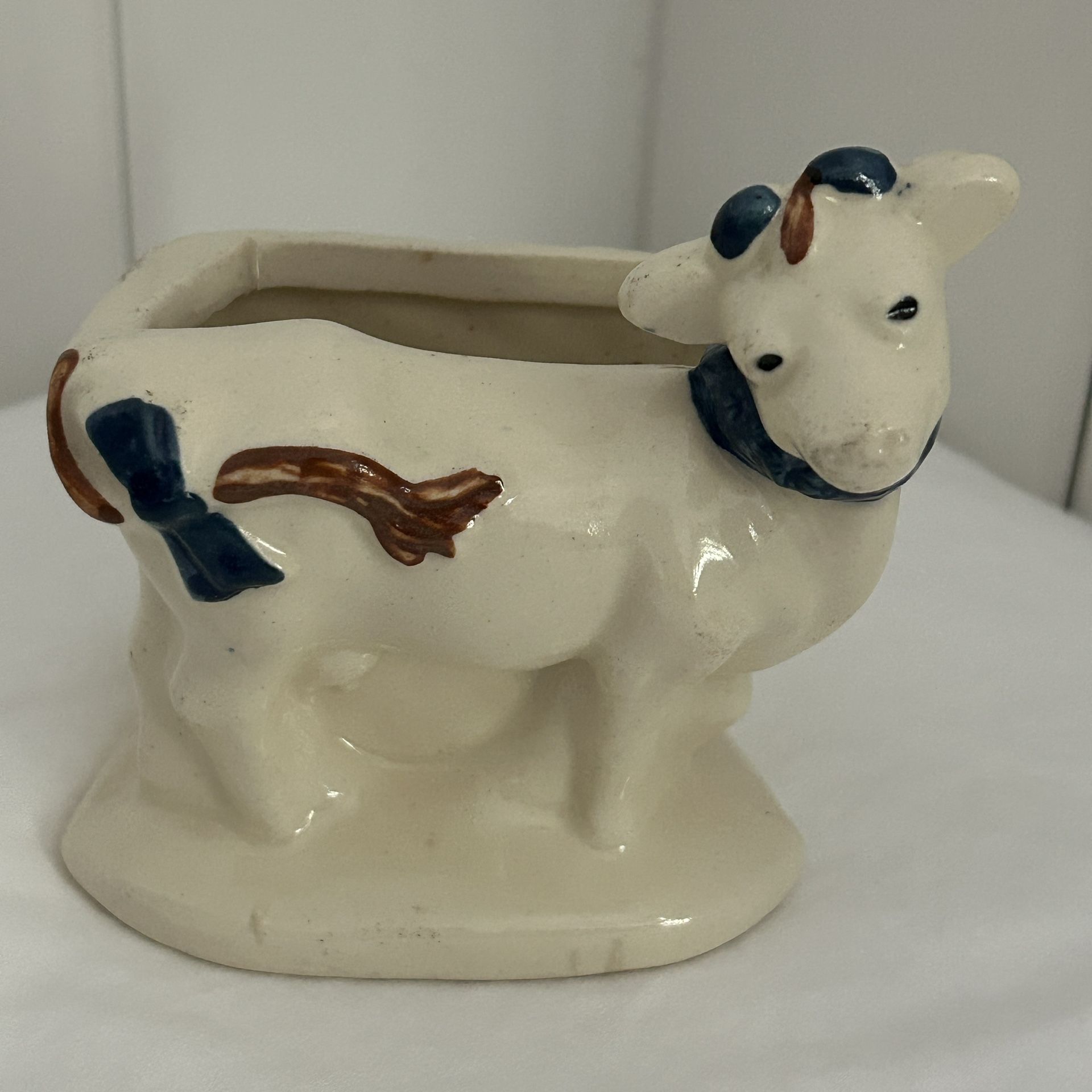 vintage ceramic cow shaped planter MCM from 1950s