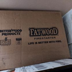 NEW SEALED 25 lb Box BetterWood Products All-Natural Fatwood Firestarter