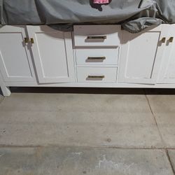 Bathroom Vanity Double Sink(White)