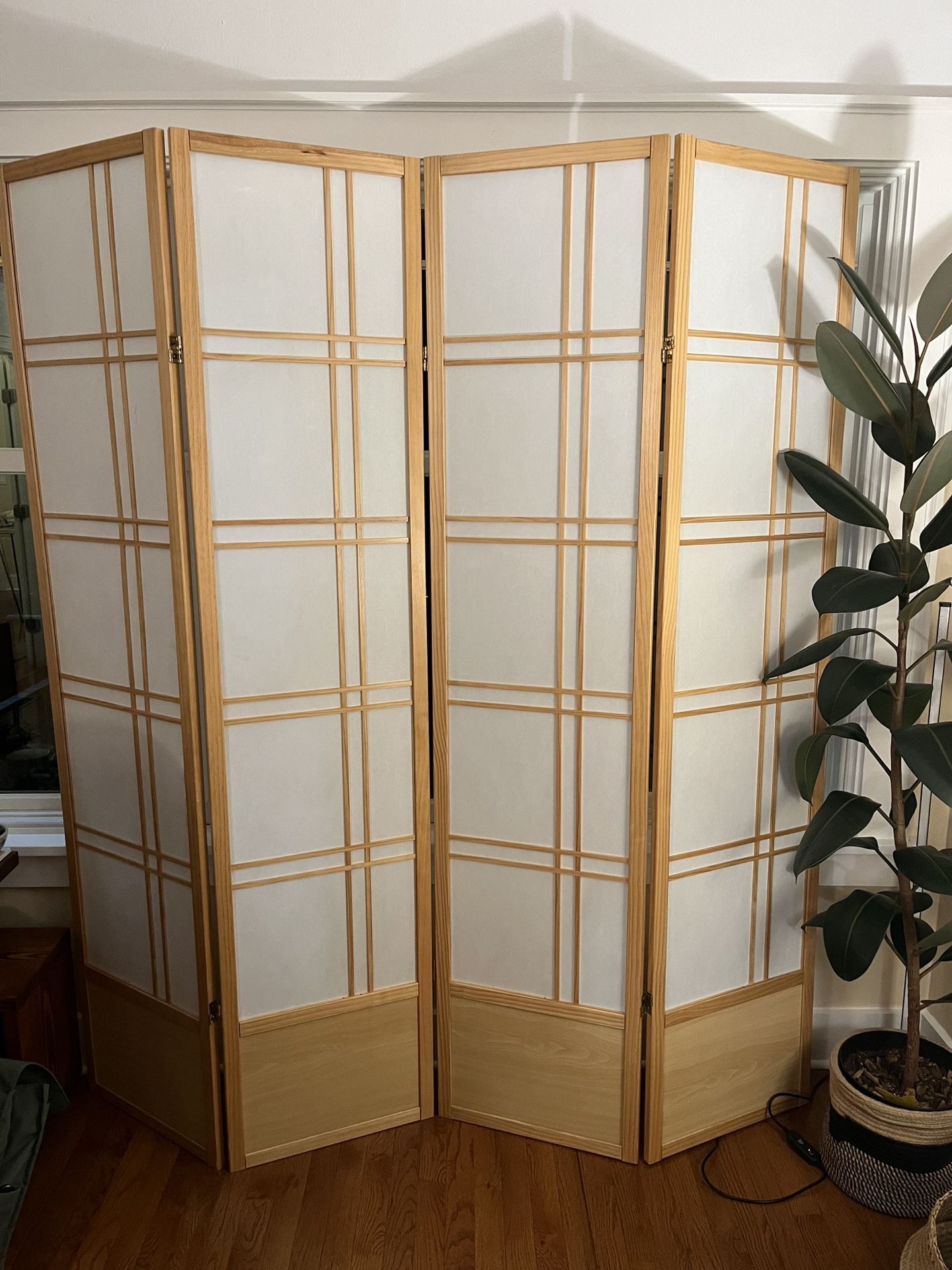 Japanese Shoji Wooden Room Divider Screen 