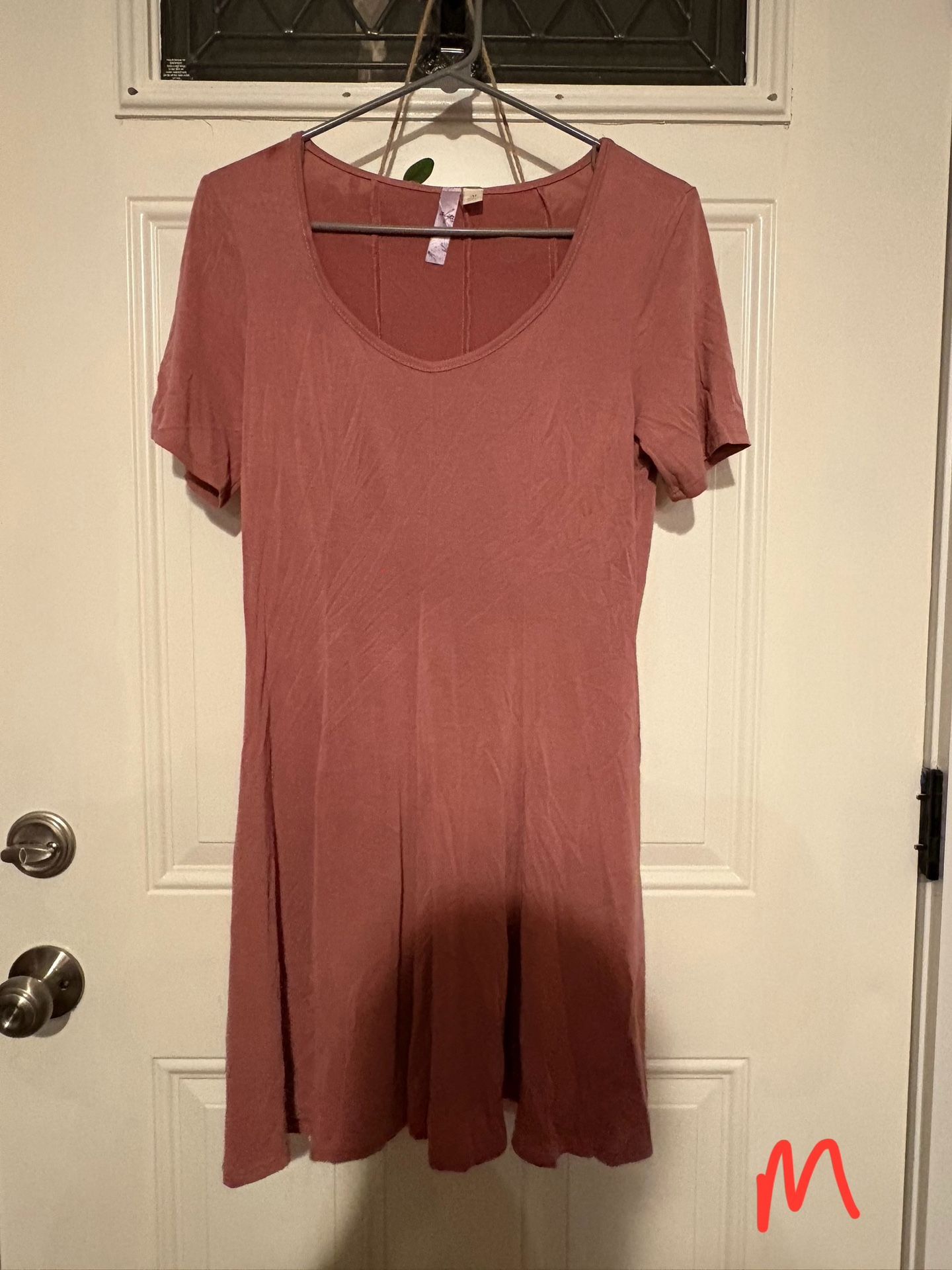 Alya Pink Short Sleeve Dress