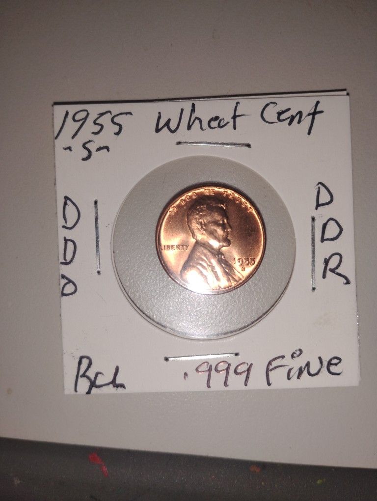 Error 1955 S Wheat Penny
