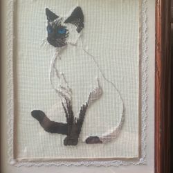 Beautiful Siamese Cat Needlepoint 