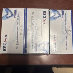 3 Boxes Nitrile Disposable Gloves – 100 Count Each