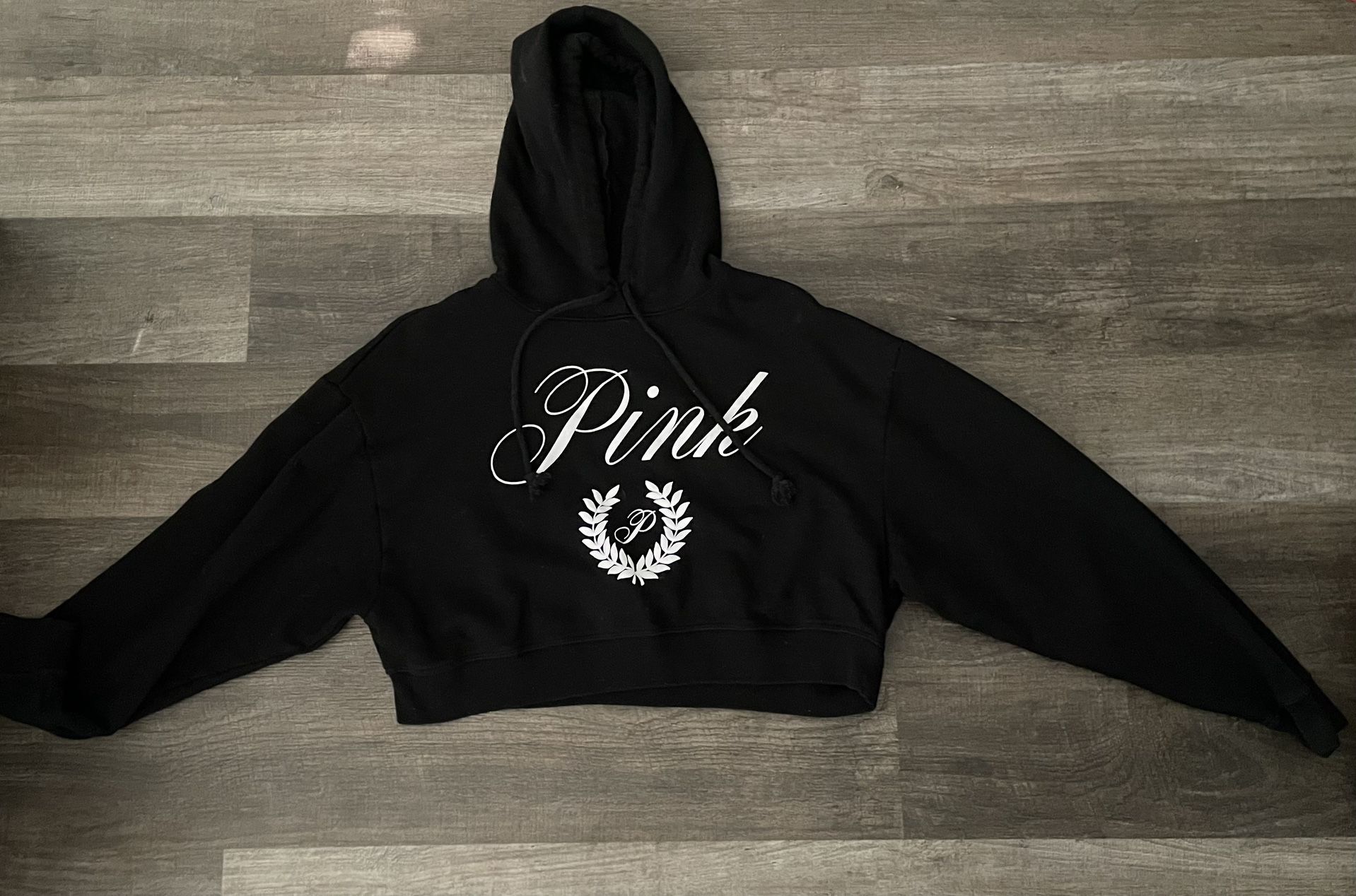 Pink Cropped Hoodie 