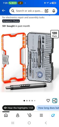 120-Piece Electric Screwdriver Kit