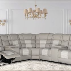 Manual Recliner Sectional. 🚚WE DELIVER🚚