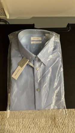 Calvin Klein 16 32/33 Blue Dress Shirt