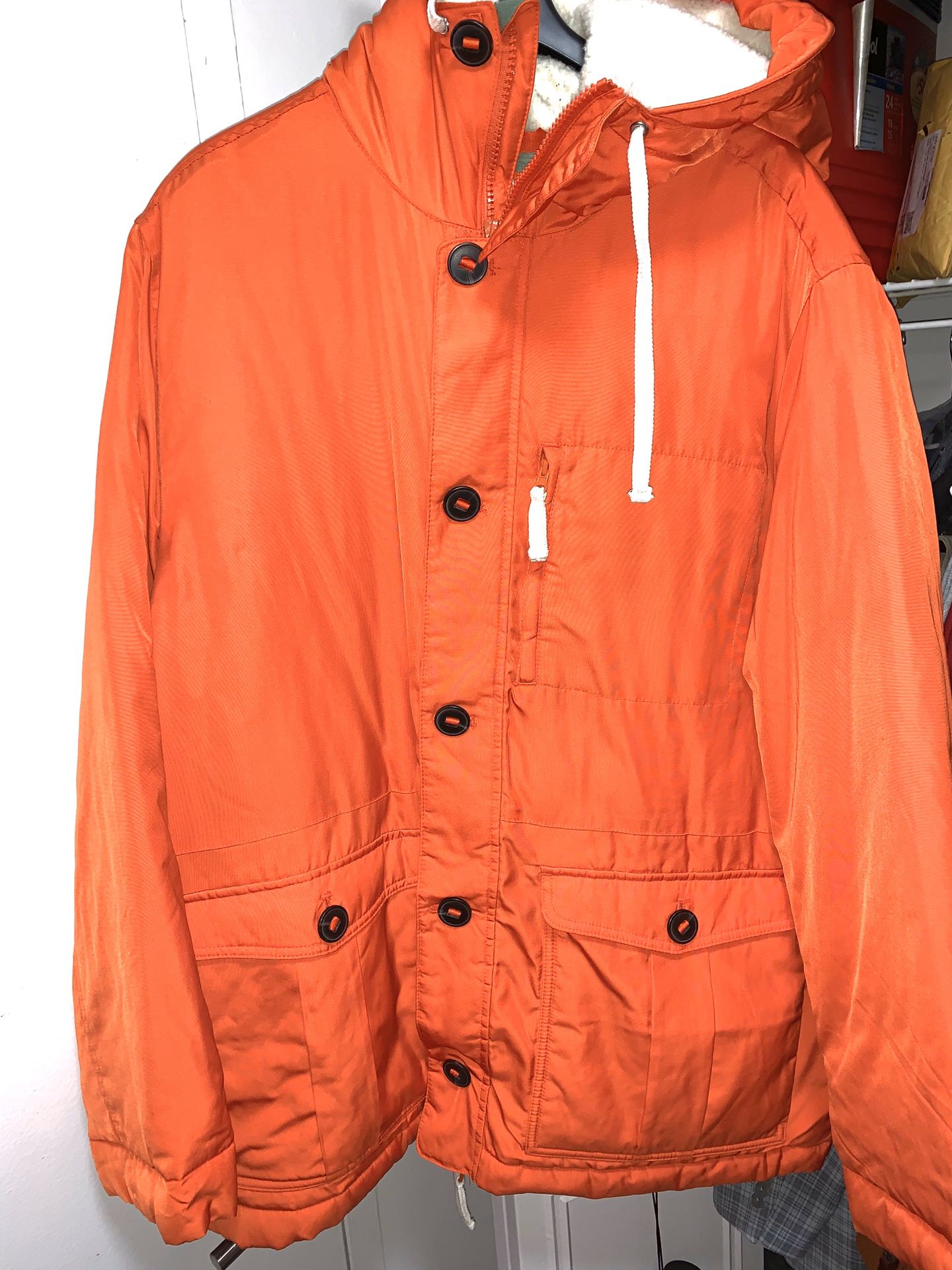 Orange Parka Coat