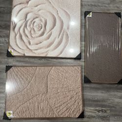 *Brand New*  Brown Beige Flower Canvas Wall Art for Living Room