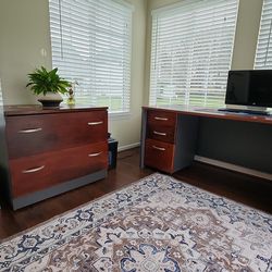Desk and credenza