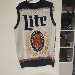 Miller Lite Christmas Sweater vest 