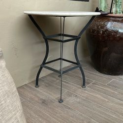 Travertine Bistro Table