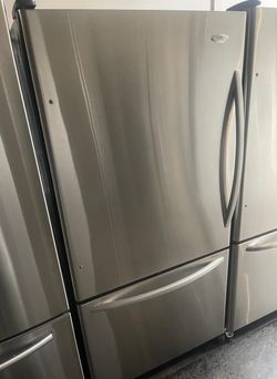 Whirlpool Bottom Freezer Stainless Refrigerator Fridge
