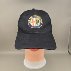 Alpha Romeo Embroidered Black Cotton AdjustableHat