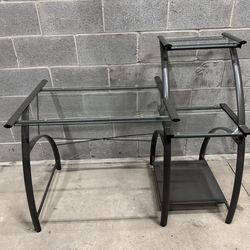 Glass And Metal Desk Table. 18$ Cash