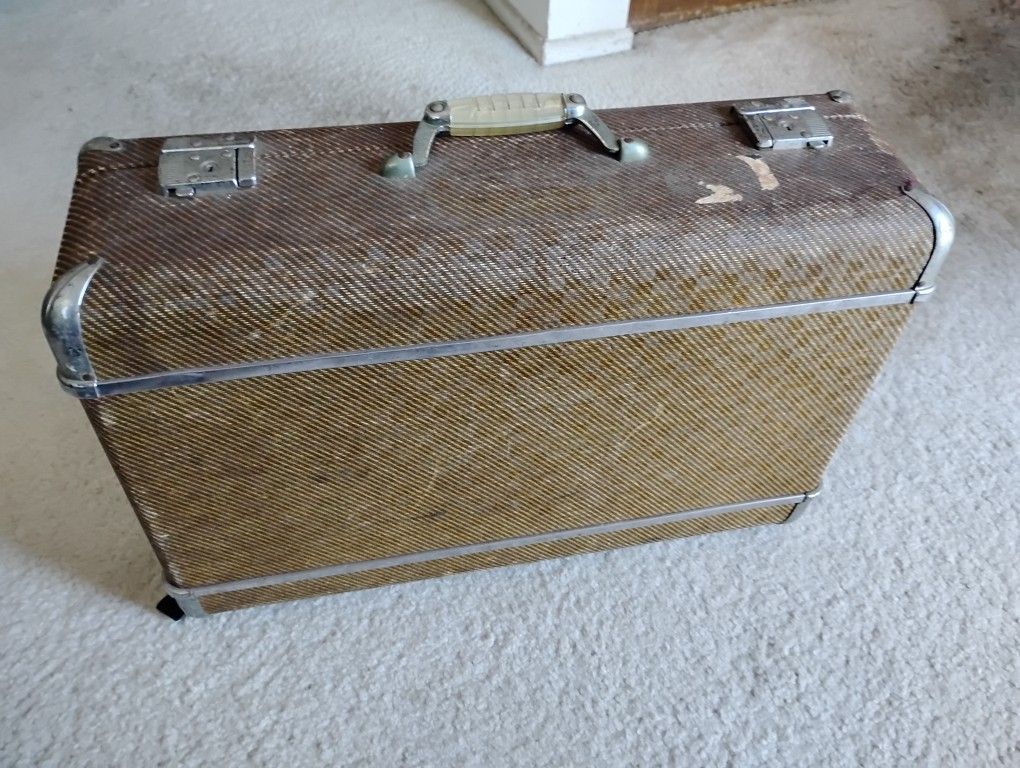 vintage Wheary luggage suitcase with lucite handle