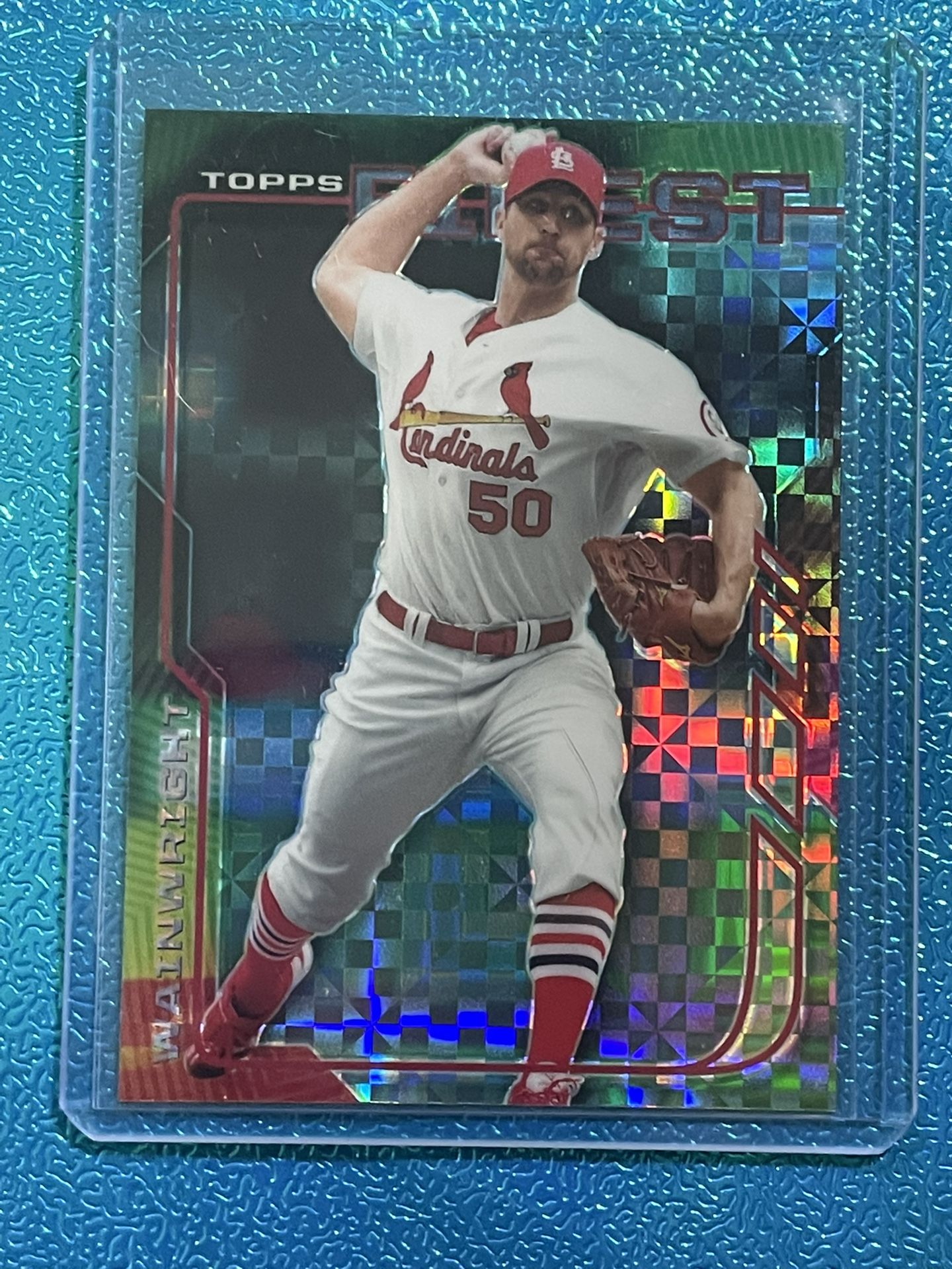 2014 Topps Finest X-Fractor Refractor Adam Wainwright #2 Cardinals Baseball Card