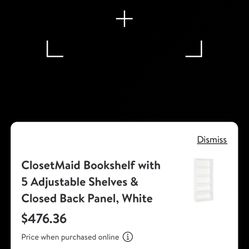 Heavy Duty Closet Made 5 adjustable Shelves, Bookshelf 