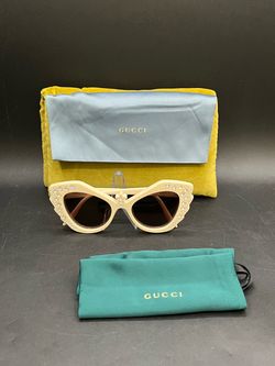 Gucci Hollywood Forever Rhinestone Cateye Sunglasses GG1095s 002 52 19-145 M *6944