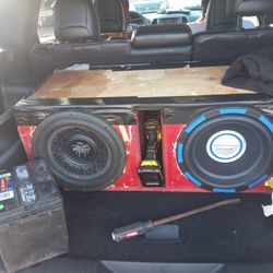 2 12 Inch Subwoofers Both 2500 Watts Each 125, Home Security System With Cameras $250 And Apple TV 100 