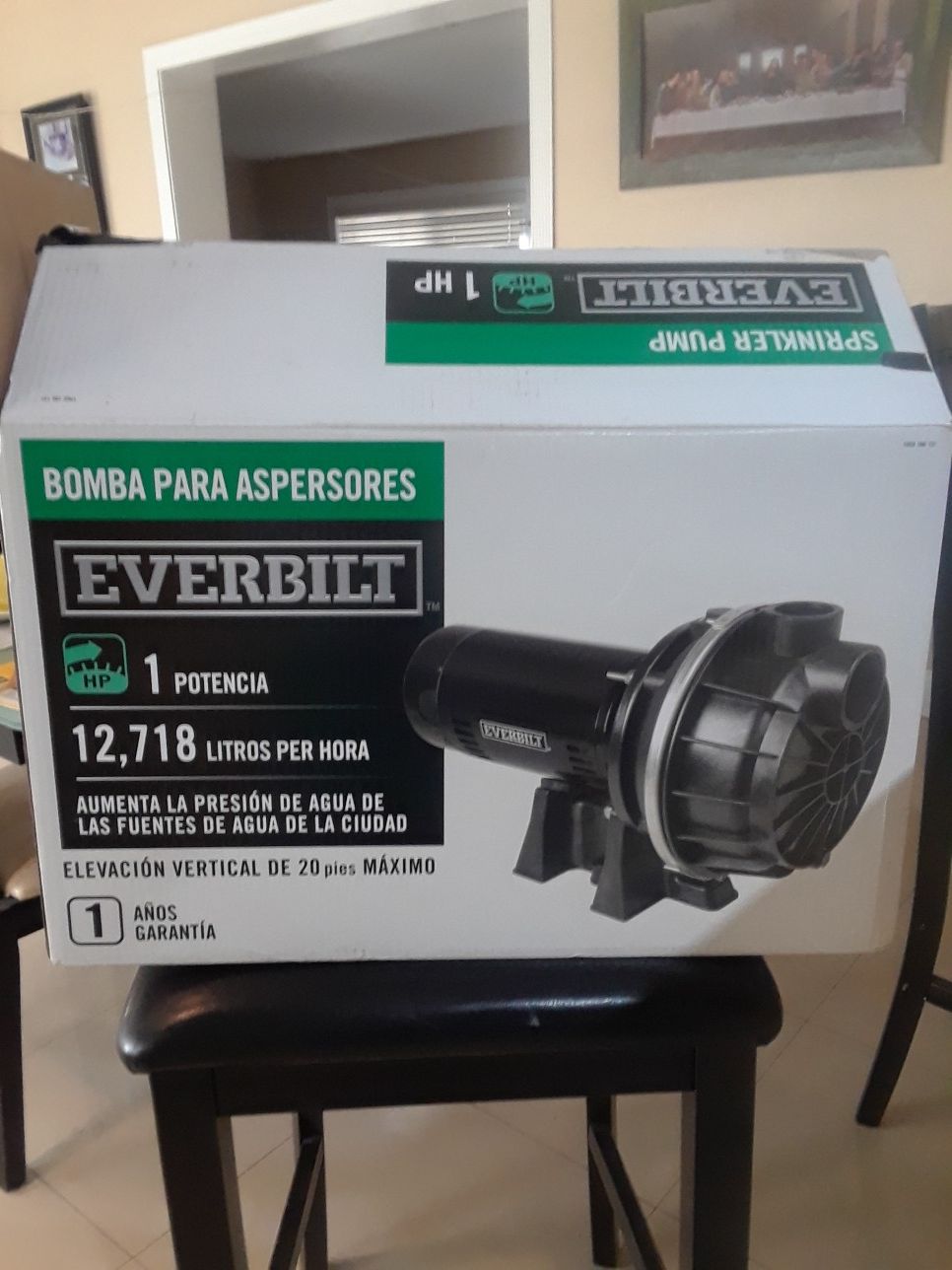 Everbilt Sprinkler water pump 1Hp brand new in the box never used