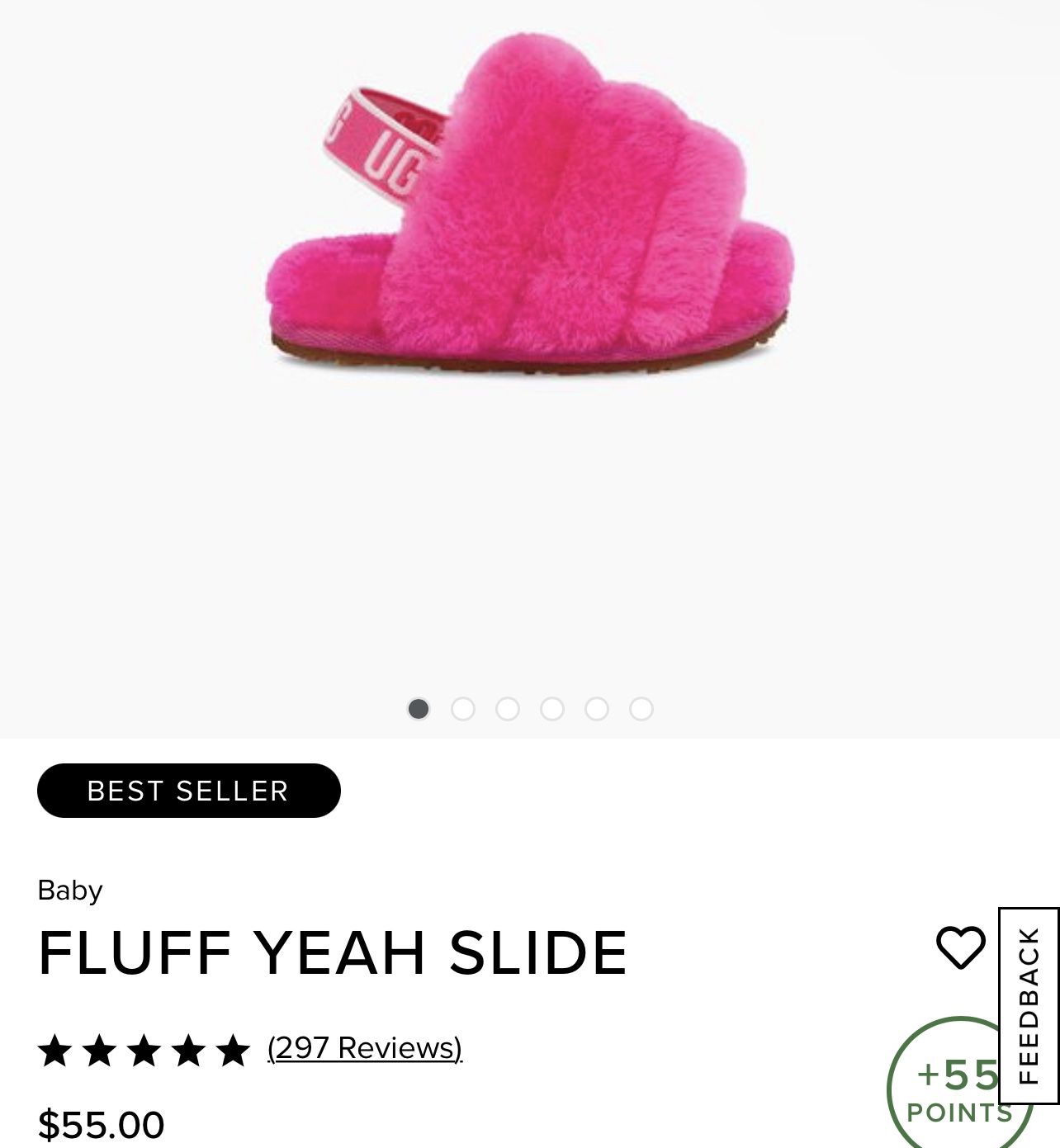 Pink Ugg Toddler Sandal Slippers Shoes Fluffy Yeah Slide