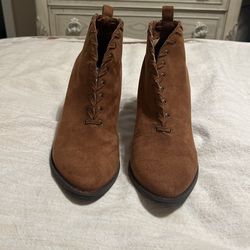 Cognac Suede Bootie