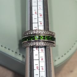 Sterling Silver Ring 💍 Diopside Reversible Tanzanite 