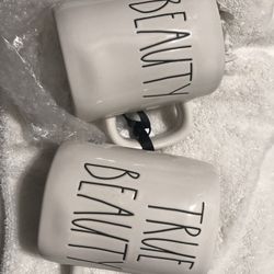 Rae Dunn Beauty & The Beast Mugs