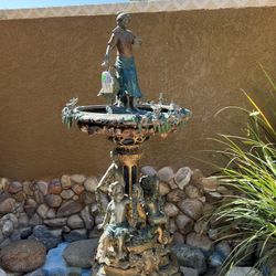 Bronze Cherubs And Birds Fountain 