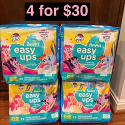 Pampers easy ups (My Little Pony) 2T/3T 4 for $30
