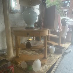 Maple Top Burl Bottom Henridon Table