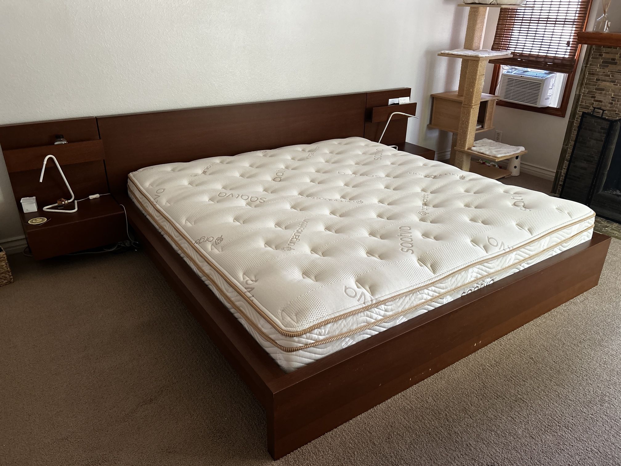 ** Rare ** IKEA Malm King Size Bed Frame with Attached Nightstands - $300 (Laguna Niguel, CA)