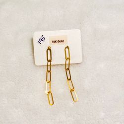 Elegant 18K Gold Earring Dangling