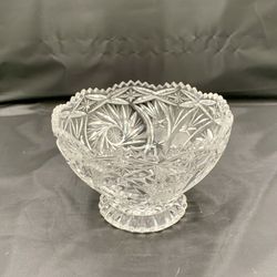 Antique cut Crystal pedestal bowl