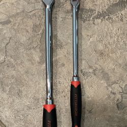 PITTSBURGH 1/2 & 3/8 in. Drive Flex-Head Long Handle Ratchet