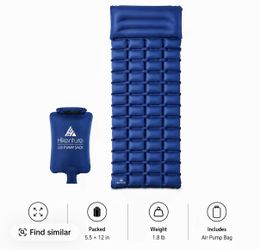 Hikenture 5-Inch Extra Thick Camping Sleeping Pad with Built-in Ft Pump