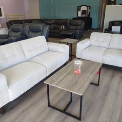 New sofa and  loveseat both on sale now don't miss